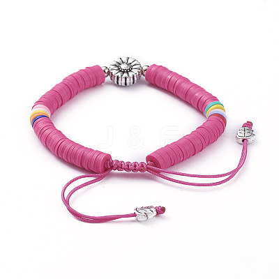 Adjustable Nylon Cord Braided Bead Bracelets BJEW-JB05103-02-1