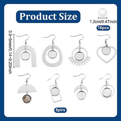 316 Surgical Stainless Steel Hook Earrings EJEW-UN00013-1