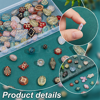 100Pcs 10 Colors Transparent Acrylic Beads TACR-PH0001-75-1