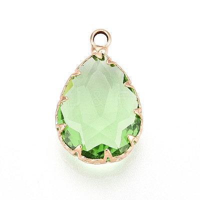 Transparent Glass Pendants KK-N283-02E-G-1