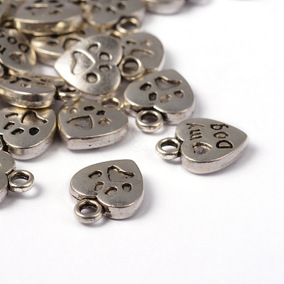 Tibetan Style Charms Pendants X-TIBEP-A123278-AS-LF-1