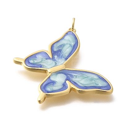 Rack Plating Brass Enamel Pendants KK-M296-02G-05-1
