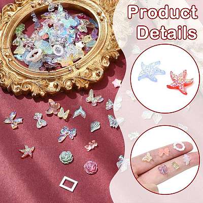Mixed Shapes Resin Cabochons MRMJ-CJC0001-16-1