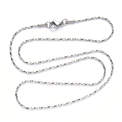 Non-Tarnish 304 Stainless Steel Boston Link Chain Necklace NJEW-S420-006C-P-1