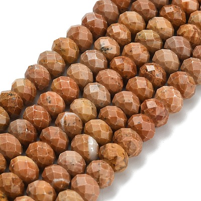Natural Orange Sesame Jasper Beads Strands G-Z111-A41-1