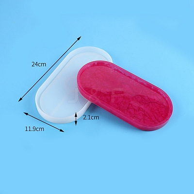 Food Grade Oval Coaster Silicone Molds PW-WG79665-03-1