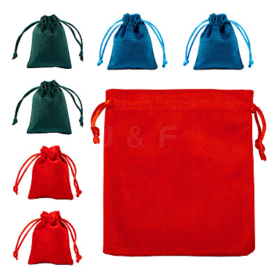 10Pcs Velvet Jewelry Drawstring Storage Pouches ABAG-TA0001-31A-1