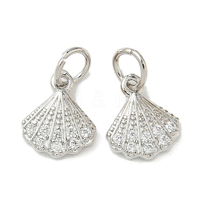 Brass Micro Pave Cubic Zirconia Pendants KK-D386-13P-1