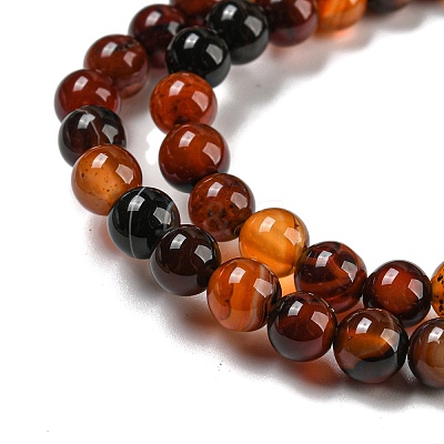 Natural Agate Bead Strands G-R173-6mm-05-1