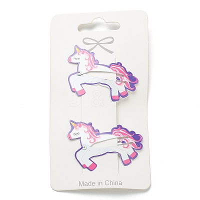 Cute Spray Painted Iron Snap Hair Clips PHAR-L006-A03-1