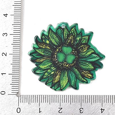 Saint Patrick's Day Opaque Printed Acrylic Pendants OACR-A045-05D-1