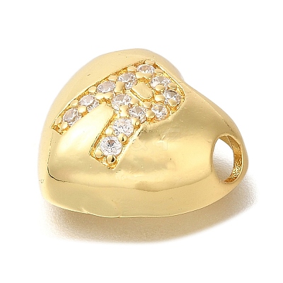 Rack Plating Brass Micro Pave Cubic Zirconia Pendants KK-I722-04G-R-1