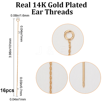 16Pcs Rack Plating Brass Stud Earring Findings KK-BBC0009-79-1