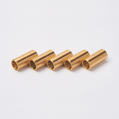 304 Stainless Steel Smooth Surface Magnetic Clasps with Glue-in Ends STAS-O042-C-15G-1