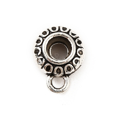Tibetan Style Alloy Tube Bails TIBE-L008-42AS-1