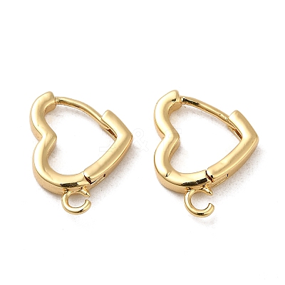 Brass Hoop Earrings Finding KK-M262-1B-G-1