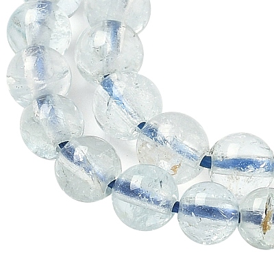 Natural Aquamarine Beads Strands G-P576-4mm-01B-1