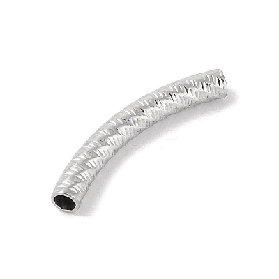 304 Stainless Steel Curved Tube Beads STAS-M071-03J-P-1