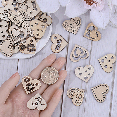 200Pcs Laser Cut Wood Shapes WOOD-SC0001-76-1