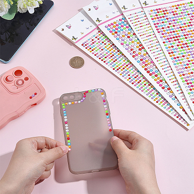 4 Sheets 4 Styles Acrylic Self Adhesive Stickers DIY-GF0014-71A-1