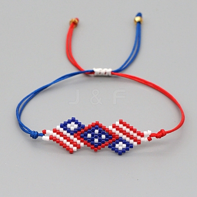 Miyuki Seed Braided Bead Bracelet BJEW-P269-29A-1