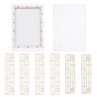 Basswood Assembled Paper Making Frame DIY-WH0016-17-1