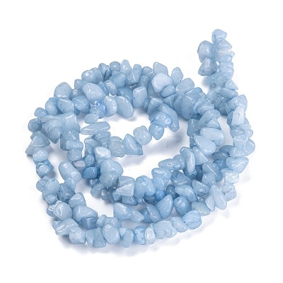 Dyed Natural Aquamarine Beads Strands X-G-F703-12-1
