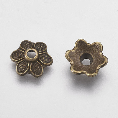 Tibetan Style Caps TIBEB-EA494Y-AB-LF-1