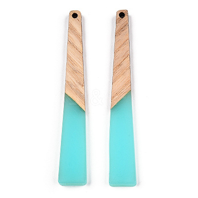 Translucent Resin & Walnut Wood Big Pendants LS-X-RESI-TAC0017-46-B01-1
