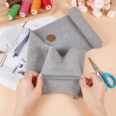 Polyester Stretch Kintted Rib Fabric FIND-WH0137-25D-1