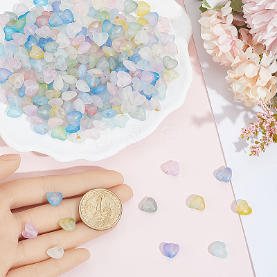400Pcs Opaque Acrylic Beads MACR-SP0002-14A-1