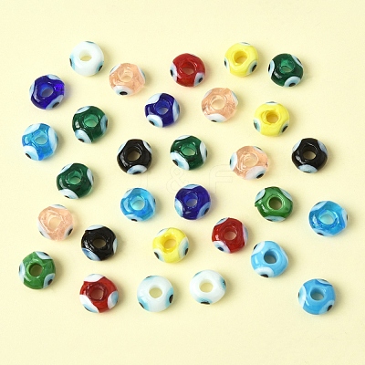 30Pcs Handmade Evil Eye Lampwork Beads LAMP-FS0001-24-1