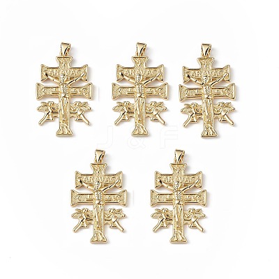 Eco-Friendly Rack Plating Brass Pendants KK-F848-14G-1
