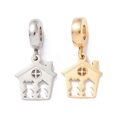 304 Stainless Steel European Dangle Charms STAS-I192-05-1