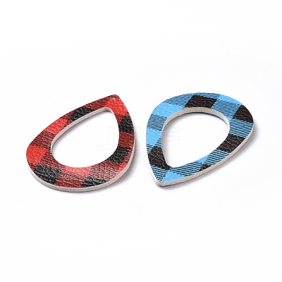 PU Leather Big Pendants FIND-T020-114-1