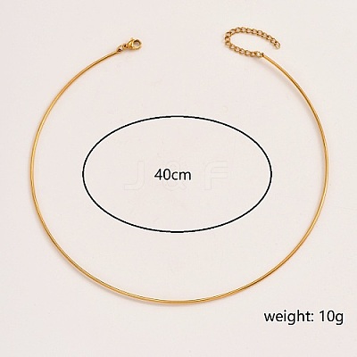 201 Stainless Steel Simple Thin Collar Necklace QV1917-1-1