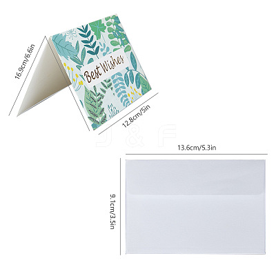 Envelope and Floral Pattern Thank You Cards Sets DIY-CP0001-82-1