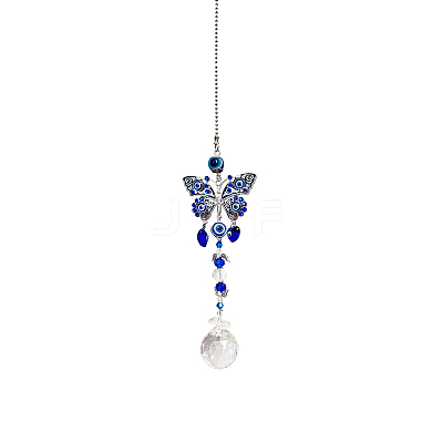Blue Evil Eye Glass Pendant Decorations PW-WG92195-01-1