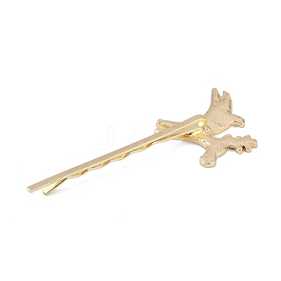 Christmas Theme Alloy Enamel Hair Bobby Pin AJEW-A056-04B-1
