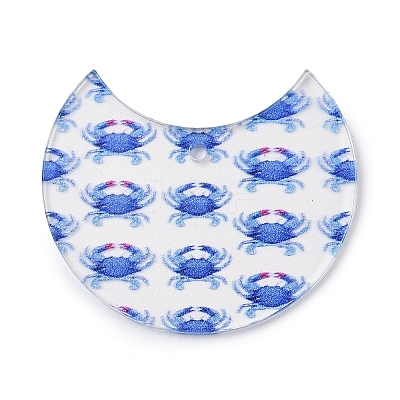 Printed Opaque Acrylic Pendants FIND-K017-10A-1