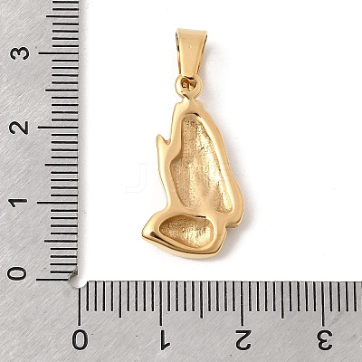 304 Stainless Steel Pendants STAS-G378-01G-1
