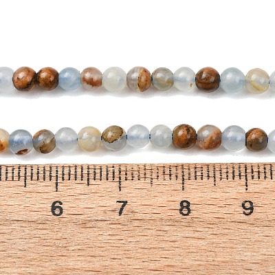 Natural Blue Calcite Beads Strands G-K427-A01-4mm-1