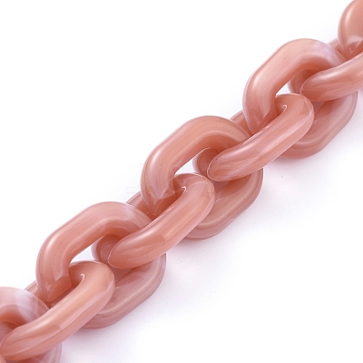 Transparent Acrylic Handmade Cable Chain AJEW-JB00542-08-1
