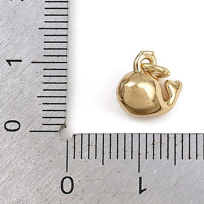 Whale Brass Charms KK-Z123-11G-1