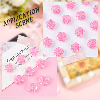 100Pcs Opaque ABS Plastic Cabochons KY-SP0001-16B-1