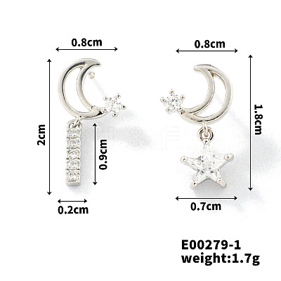 Copper Geometric Zircon Stud Earrings for Elegant Summer Style KE2533-2-1