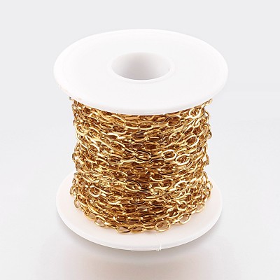 Ion Plating(IP) Handmade 304 Stainless Steel Cable Chains STAS-P200-27G-1