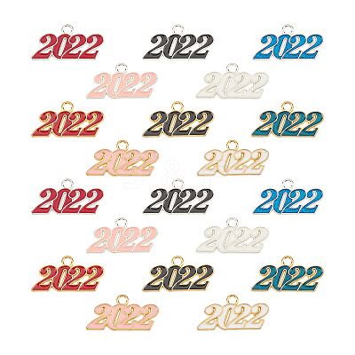 Alloy Enamel Pendants PALLOY-SC0002-94-RS-1