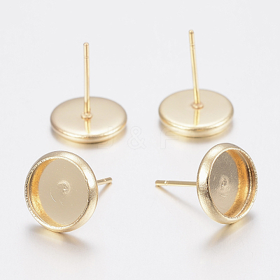 304 Stainless Steel Stud Earring Settings STAS-H436-20A-1