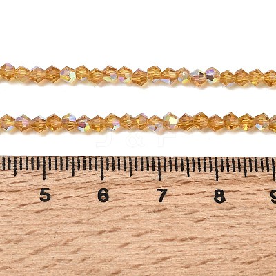 AB Color Plated Transparent Glass Beads Strands GLAA-G127-01F-1